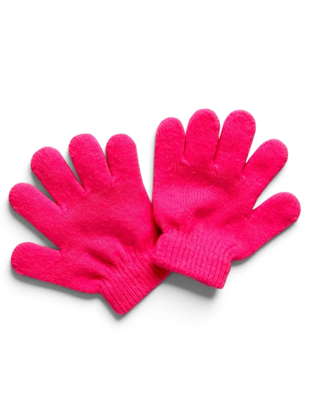 Girl’s Hot Pink Sweater knit Gloves
